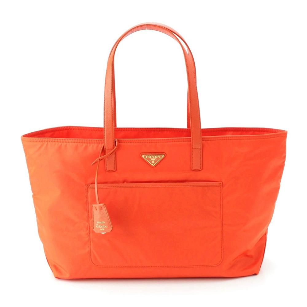Prada Re Saffiano Leather Re Edition Tote Bag Handbag Orange